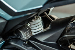 The mid-mounted 8.5kW motor is placed just ahead of the monoshock